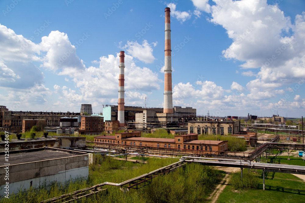  Panorama of factory of synthetic rubber in Efremov, Tula Region