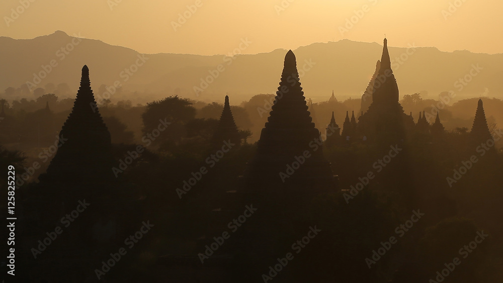 Bagan sunset in Myanmar
