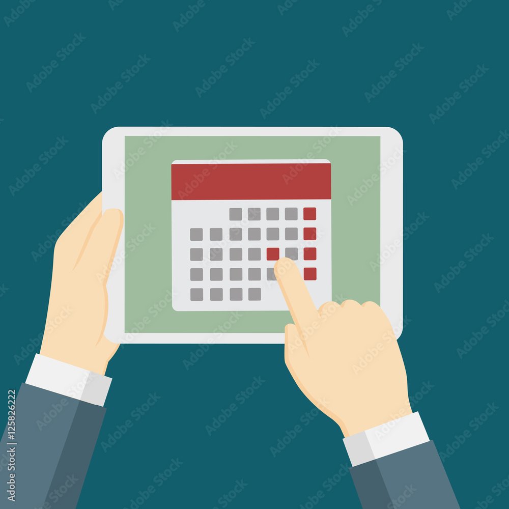 Mark The Date On Planning App In Digital Tablet
Mark The Date On Planning App In Digital Tablet