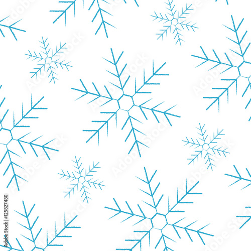 vector pattern of snowflakes for Christmas design on a white background