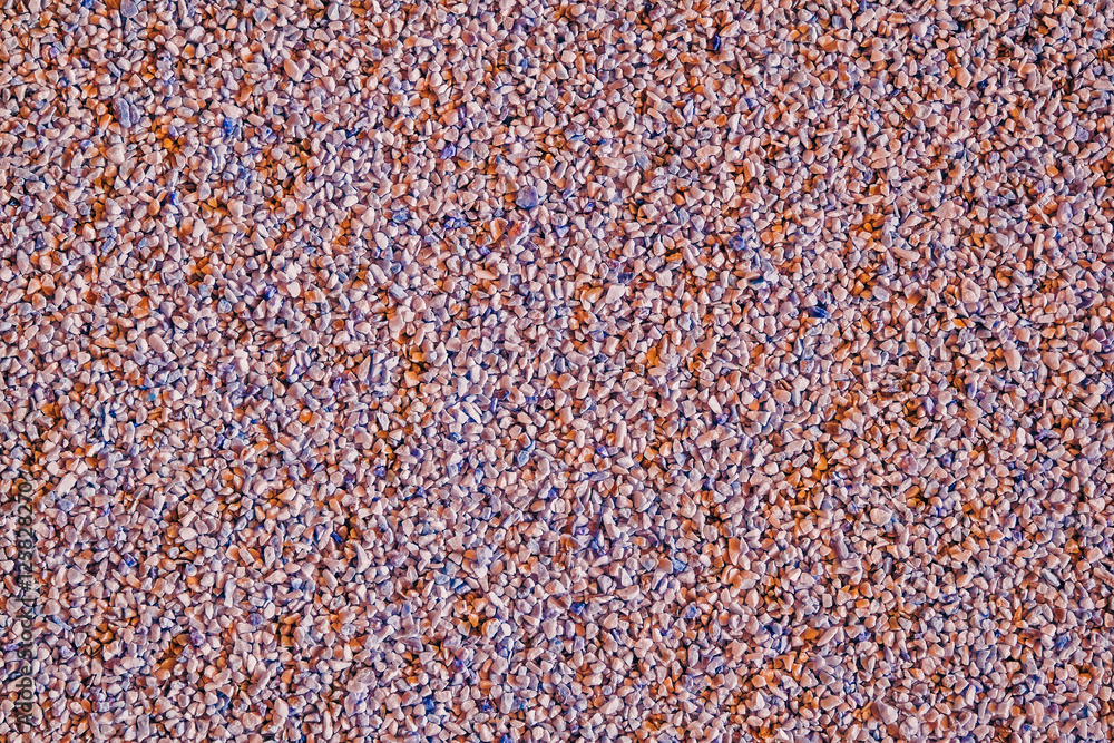 Fototapeta premium Orange and blue gravel (Pebble) floor texture