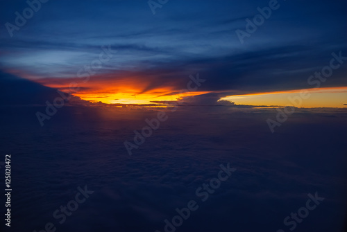 Sunset at 30,000 feet.