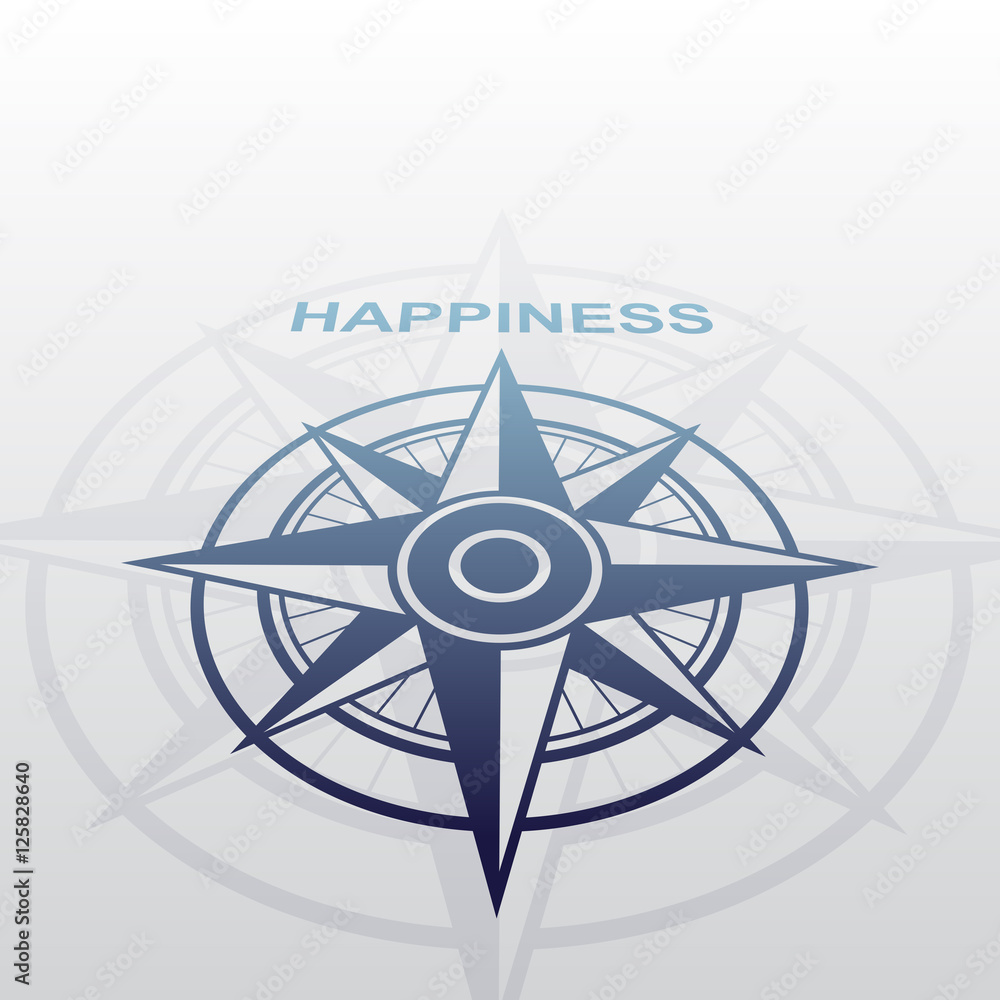 Wind rose with happiness