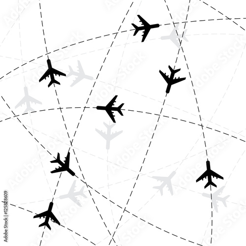 Black airlines silhouette