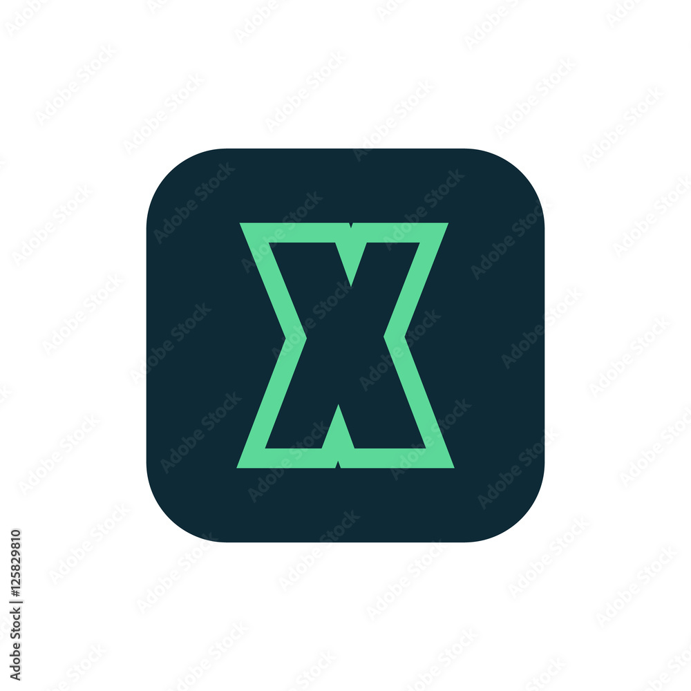 Letter X vector, logo. Useful as branding symbol, identity, alphabet element, square app icon, clip art and illustration. Letter X vector, logo. Useful as branding symbol, identity, alphabet element, square app icon, clip art and illustration.