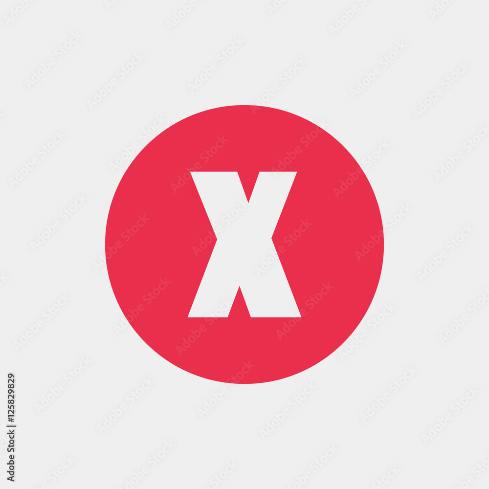 Letter X vector, logo. Useful as branding symbol, identity, alphabet element, circle app icon, clip art and illustration. Letter X vector, logo. Useful as branding symbol, identity, alphabet element, circle app icon, clip art and illustration.
