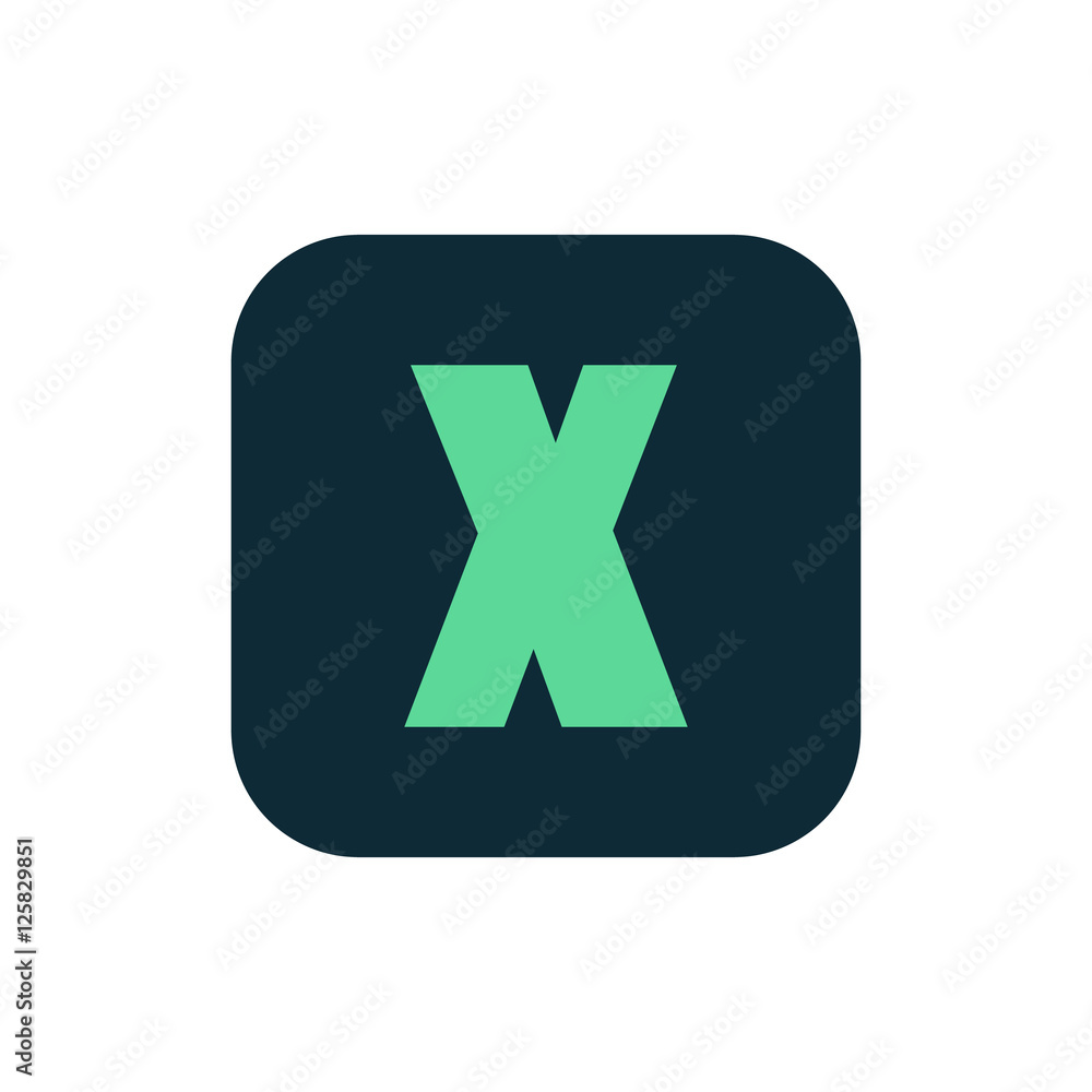 Letter X vector, logo. Useful as branding symbol, identity, alphabet element, square app icon, clip art and illustration. Letter X vector, logo. Useful as branding symbol, identity, alphabet element, square app icon, clip art and illustration.