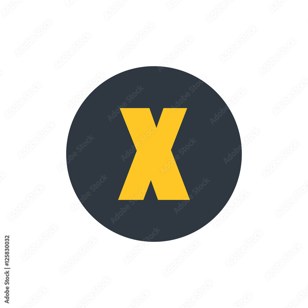 Letter X vector, logo. Useful as branding symbol, identity, alphabet element, circle app icon, clip art and illustration. Letter X vector, logo. Useful as branding symbol, identity, alphabet element, circle app icon, clip art and illustration.