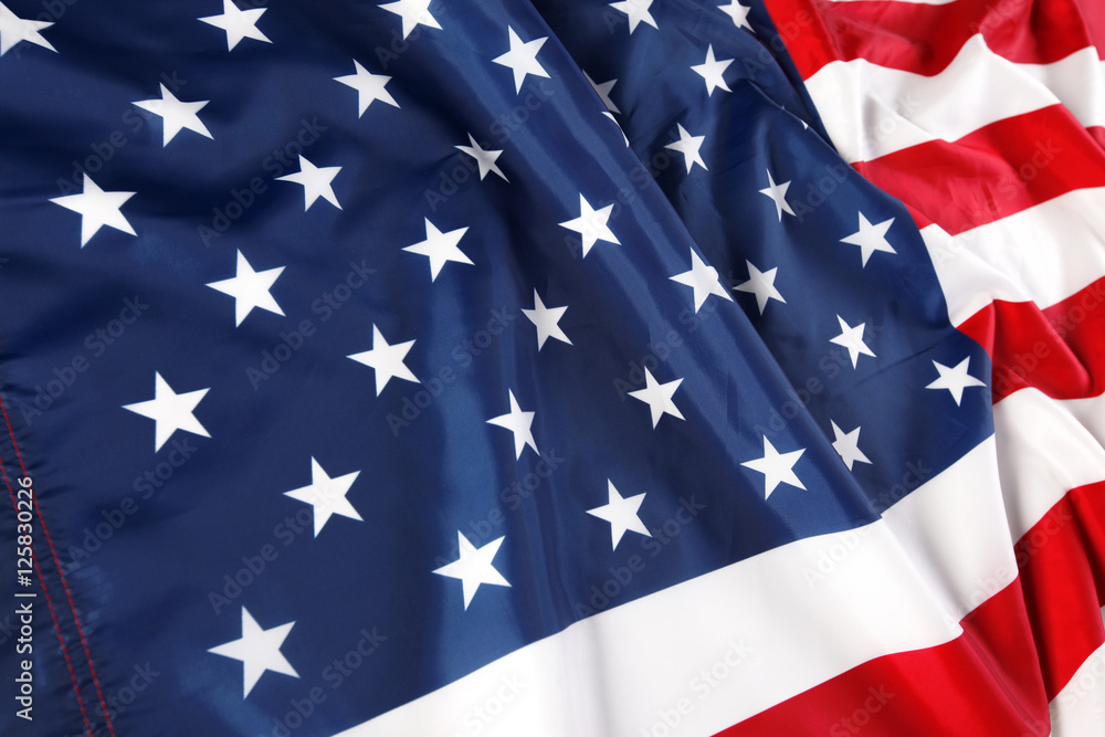 Fototapeta premium Close up of American flag