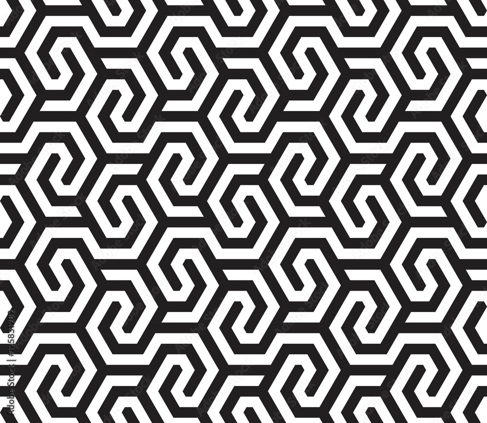 Vector Seamless Pattern Modern Stylish Texture Repeating Geometric