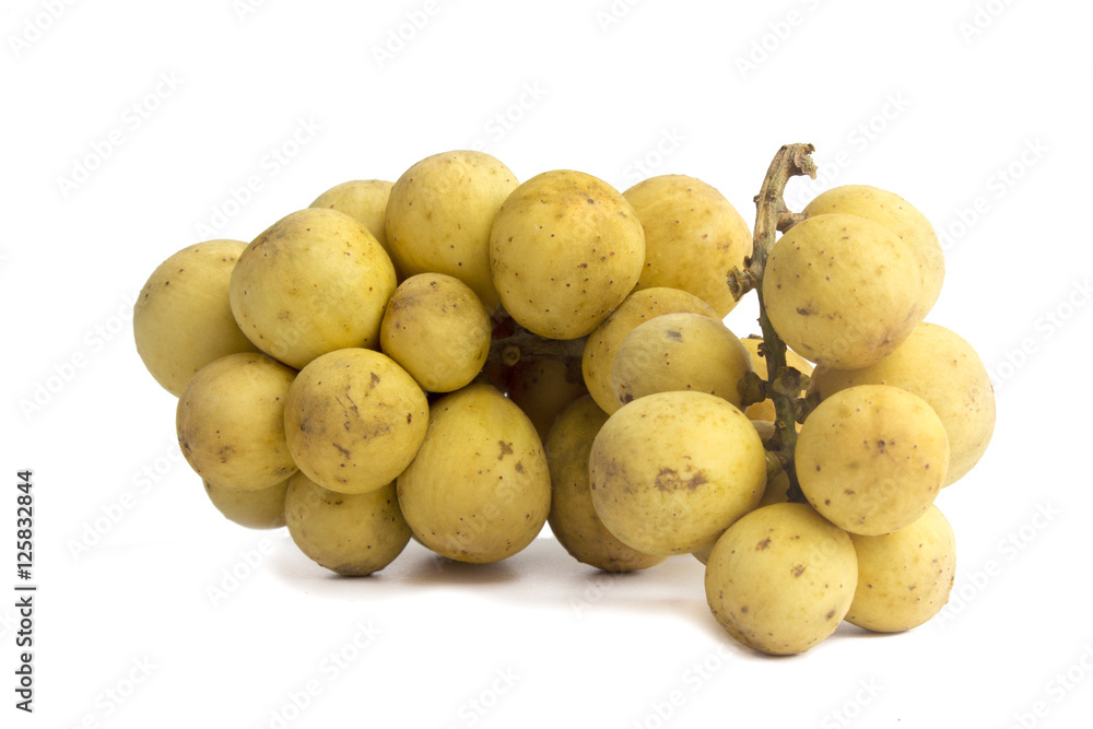 Langsat white background