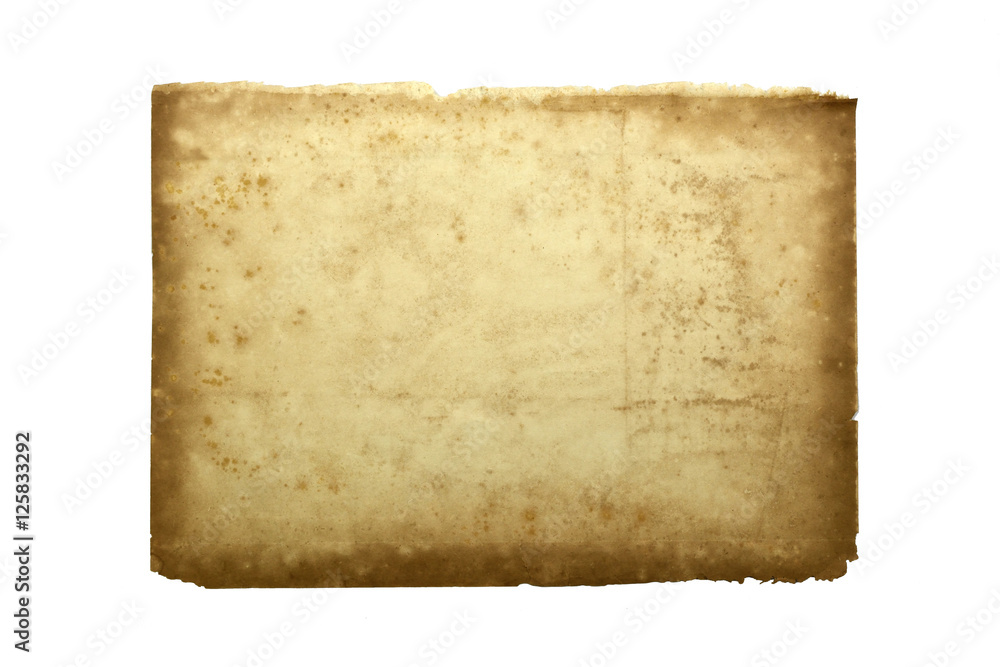 Old paper isolated on white background Old paper isolated on white background