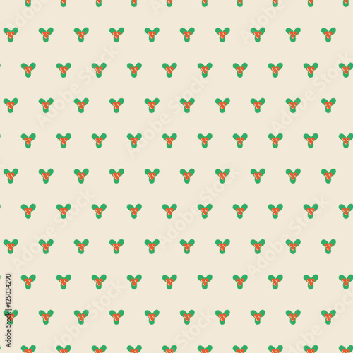 christmas holly seamless pattern