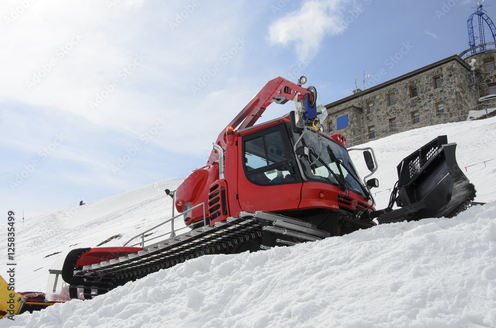 snowcat, machine for snow removal, preparation ski trails snowcat, machine for snow removal, preparation ski trails