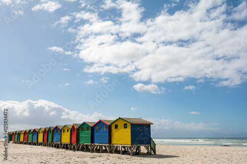 Beachhouses at Muizenberg Beach, Cape Town, South Africa © Benjamin