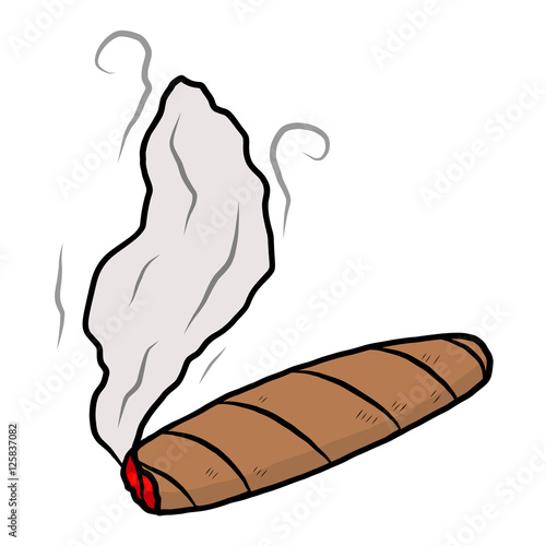 cigar / cartoon vector and illustration, hand drawn style, isolated on white background.