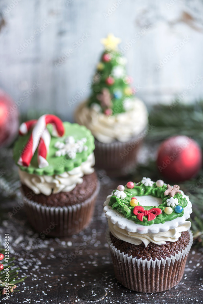 Christmas cup cakes Christmas cup cakes