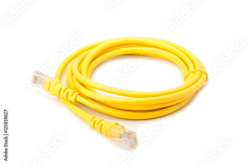 Yellow LAN cable