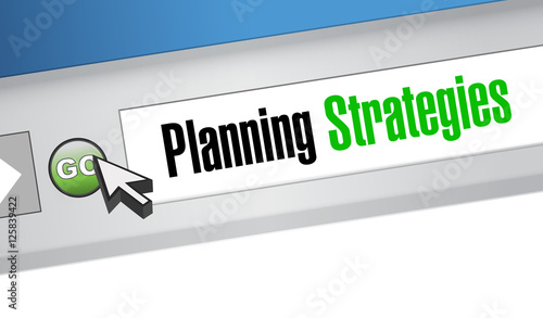 planning strategies website sign concept