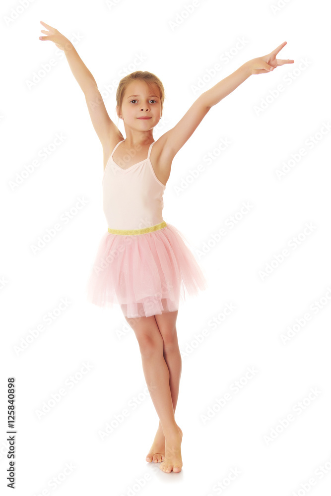 Fototapeta premium Adorable little ballerina