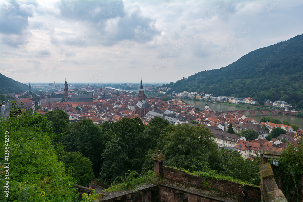 View on Heidelberg from the Castle in Germany