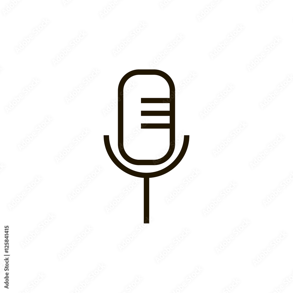 Microphone icon vector, clip art. Also useful as logo, web UI element, symbol, graphic image, silhouette and illustration. Microphone icon vector, clip art. Also useful as logo, web UI element, symbol, graphic image, silhouette and illustration.