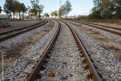 Multiple railroad tracks 