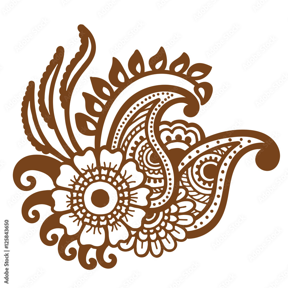 Mehndi design. Patterns. Stock Vector | Adobe Stock