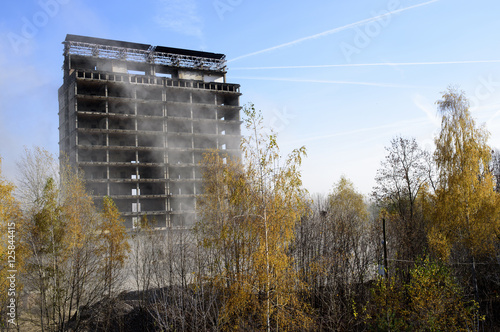 Demolition of an old building photo