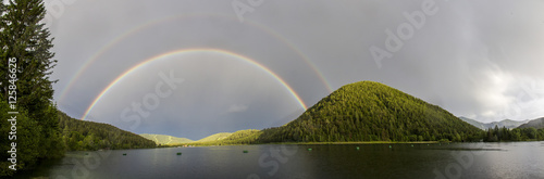 Regenbogen über den Erlaufsee, Mariazellerland
