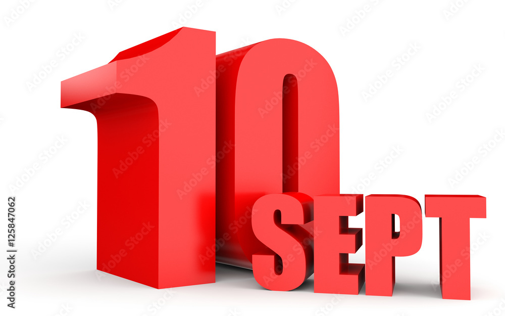 September 10. Text on white background. September 10. Text on white background.