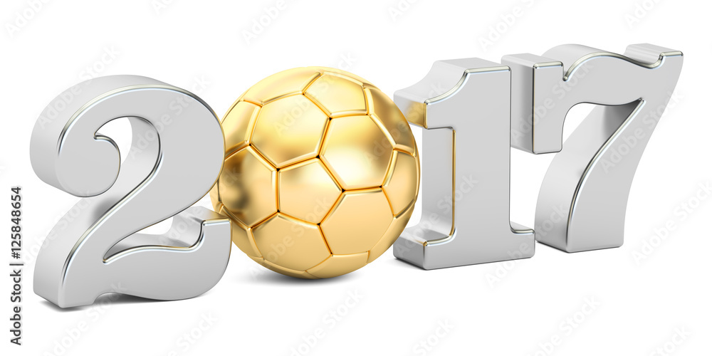 Obraz premium Soccer 2017 concept, 3D rendering