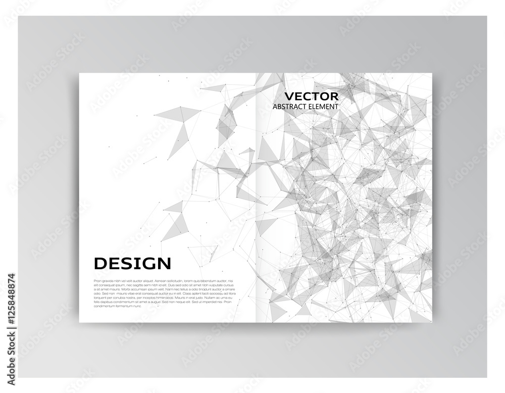 Template of brochure with abstract elements
