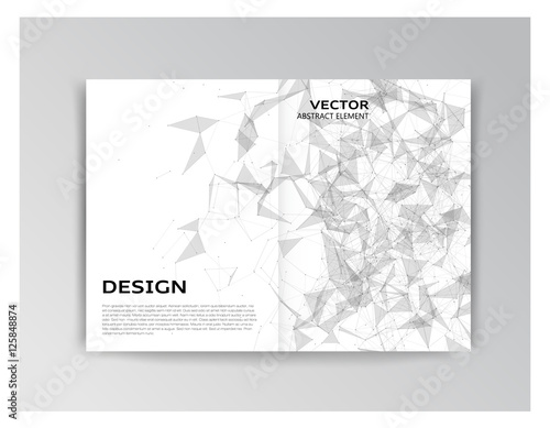 Template of brochure with abstract elements