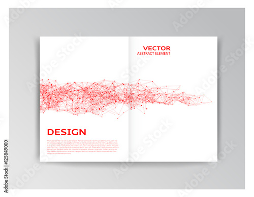Template of brochure with abstract elements