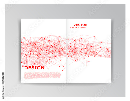Template of brochure with abstract elements