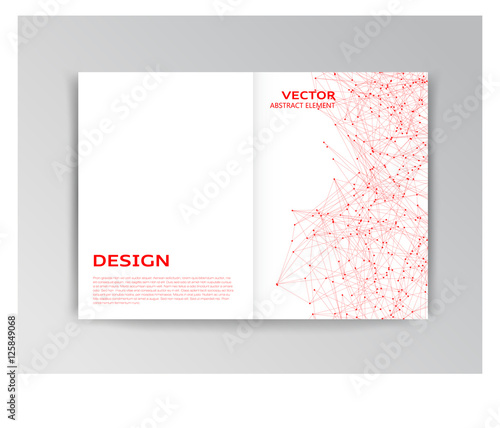 Template of brochure with abstract elements