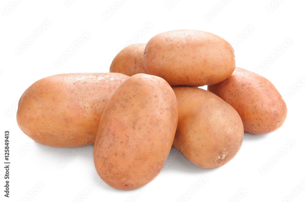 fresh potatoes isolated on white fresh potatoes isolated on white