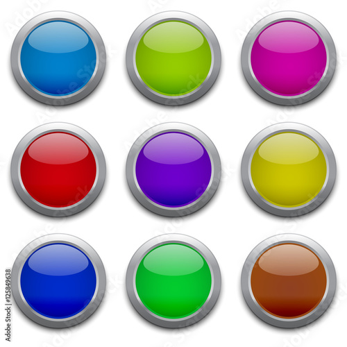 Free Download Set of colored buttons - GFXLoad