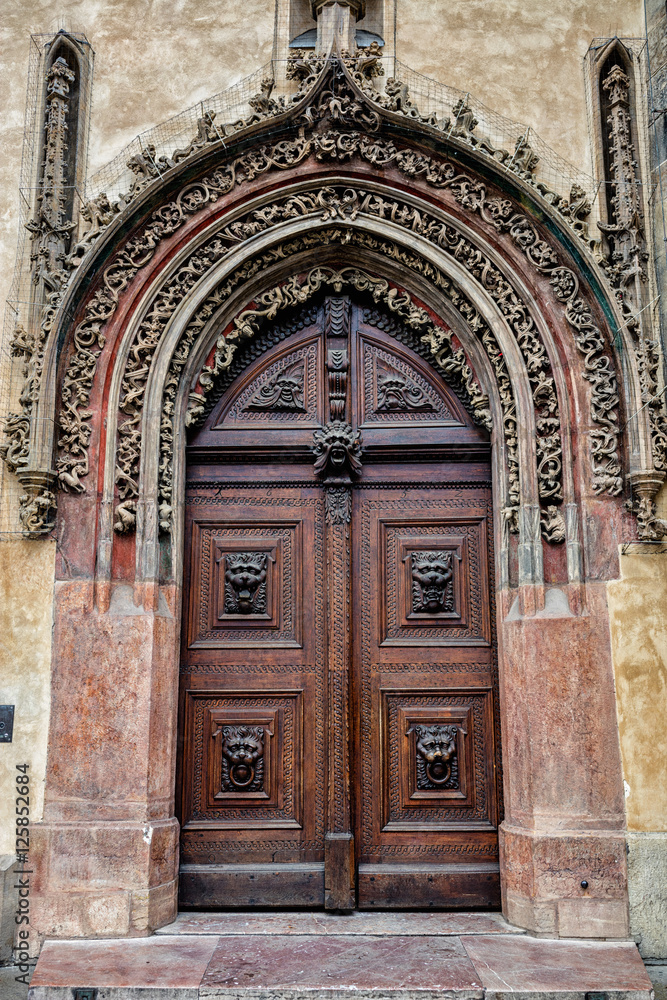 Prague, gate in baroque style