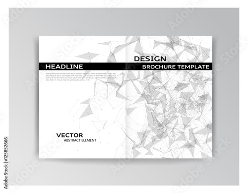 Template of brochure with abstract elements
