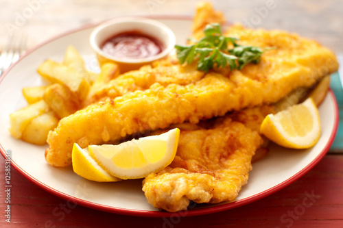 Plate of traditional fish a...