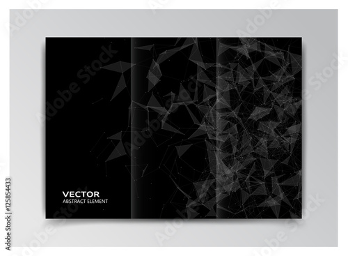 Template of booklet with abstract elements