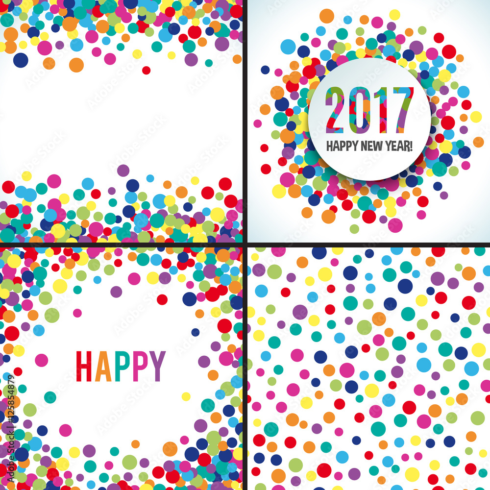 2017 Happy new year vector background