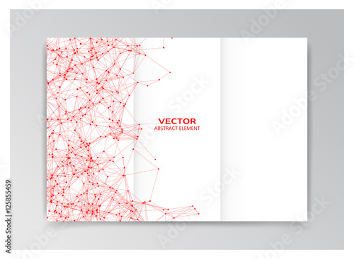 Template of booklet with abstract elements