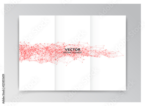 Template of booklet with abstract elements