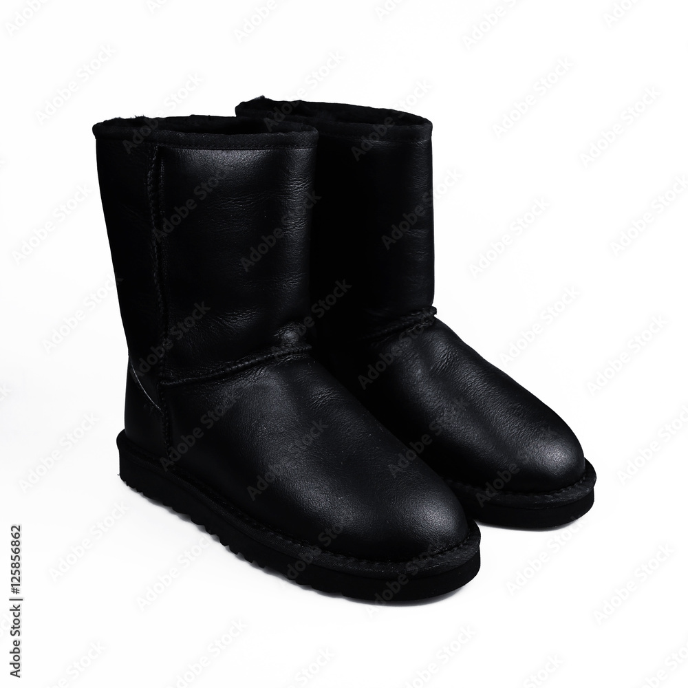 female black boots over white