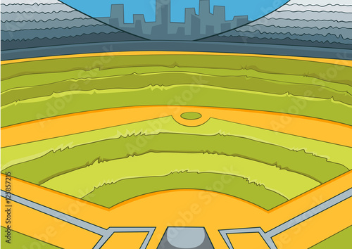 Photography Cartoon background of baseball stadium.