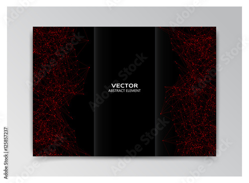 Template of booklet with abstract elements