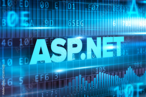 ASP.NET abstract concept blue text blue background
